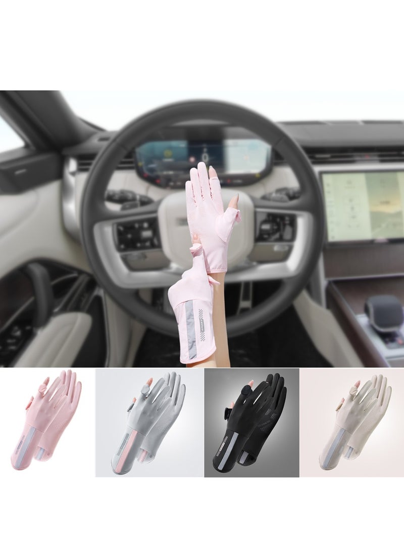 Women's Gloves, Driving Gloves, Non-Slip Sun Protection Summer Uv Protection Long Gloves - Image 3