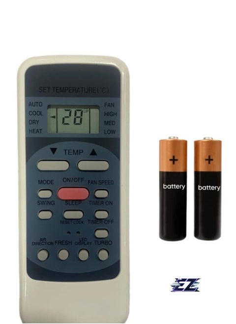 AC Remote No. 78 (No Backlight), Compatible/Replacement for Videocon AC Remote Control – Exact Match for Videocon Air Conditioners – Reliable, Simple Control, Battery Included