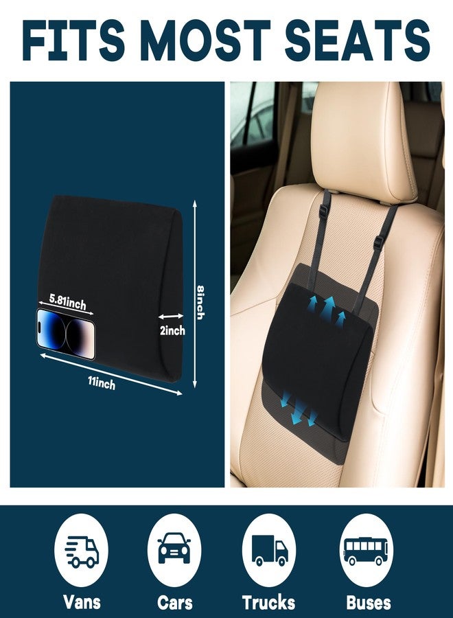ROYALAY Lumbar Support Pillow for Car Seat Driver, Car Seat Cushions with Adjustable Straps for Driving Back Pain, Ergonomic Back Cushion with Removable Cover for Car, Computer, Gaming Chair, Recliner - Image 2
