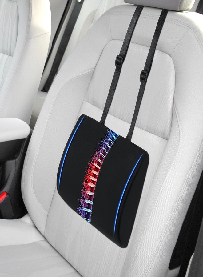 ROYALAY Lumbar Support Pillow for Car Seat Driver, Car Seat Cushions with Adjustable Straps for Driving Back Pain, Ergonomic Back Cushion with Removable Cover for Car, Computer, Gaming Chair, Recliner - Image 1