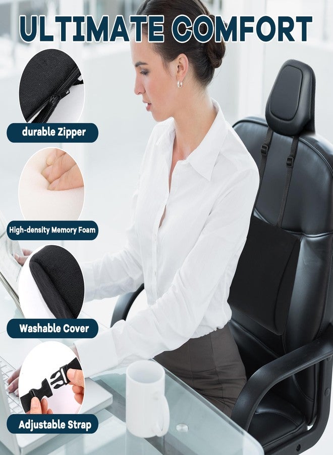 ROYALAY Lumbar Support Pillow for Car Seat Driver, Car Seat Cushions with Adjustable Straps for Driving Back Pain, Ergonomic Back Cushion with Removable Cover for Car, Computer, Gaming Chair, Recliner - Image 3