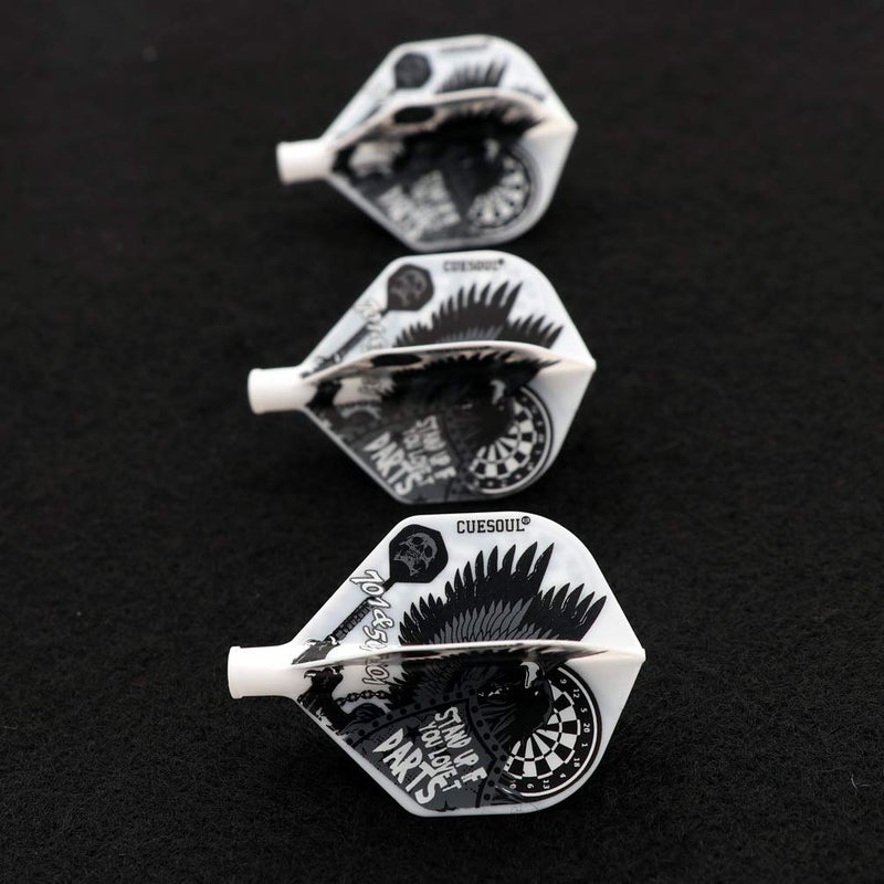 CUESOUL TERO AK4 White Dart Flights Standard Shape for Steel Tip Darts and Soft Tip Darts - Image 2