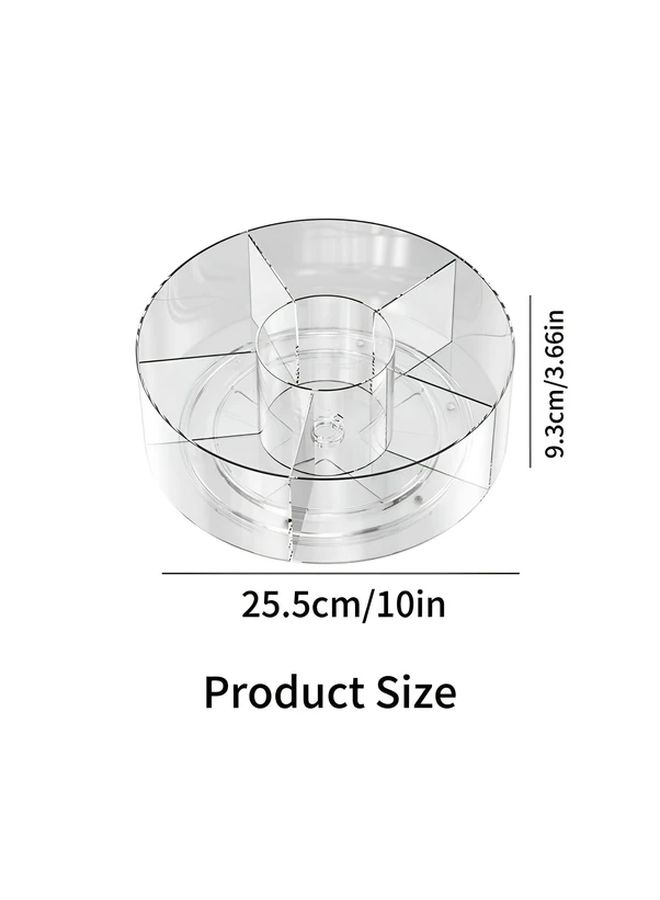 Transparent 360 Rotating Makeup Organizer Large Capacity Cosmetic Storage Box With Stand - Image 3