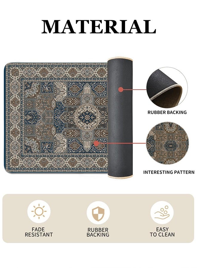 2 PCS Kitchen Floor Mats Rugs Set, Cushion Floor Carpet, Waterproof, Oil Resistant and Anti-Fatigue PU Standing Mat for Kitchen, Floor, Office, Sink, Laundry 45*75CM+45*120CM - Image 2
