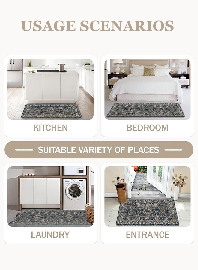 2 PCS Kitchen Floor Mats Rugs Set, Cushion Floor Carpet, Waterproof, Oil Resistant and Anti-Fatigue PU Standing Mat for Kitchen, Floor, Office, Sink, Laundry 45*75CM+45*120CM - Image 3