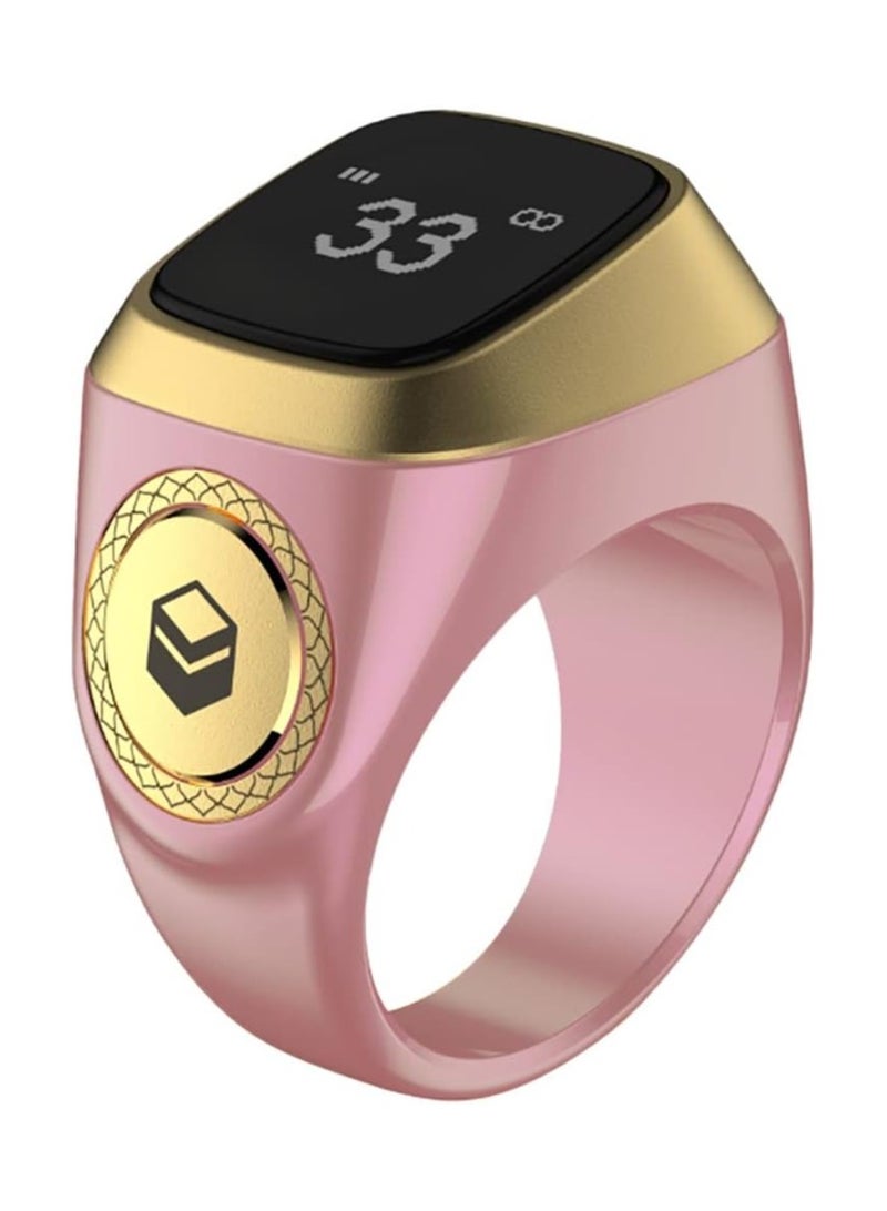 خاتم تسبيح ذكر لايت الذكية، تذكير بتوقيت صلاة المسلمين، وردي وردي 20 ملم - Image 1