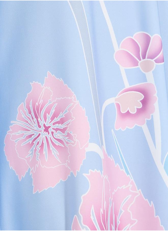Styli Floral Print Kimono Sleeves Kaftan  - Image 3