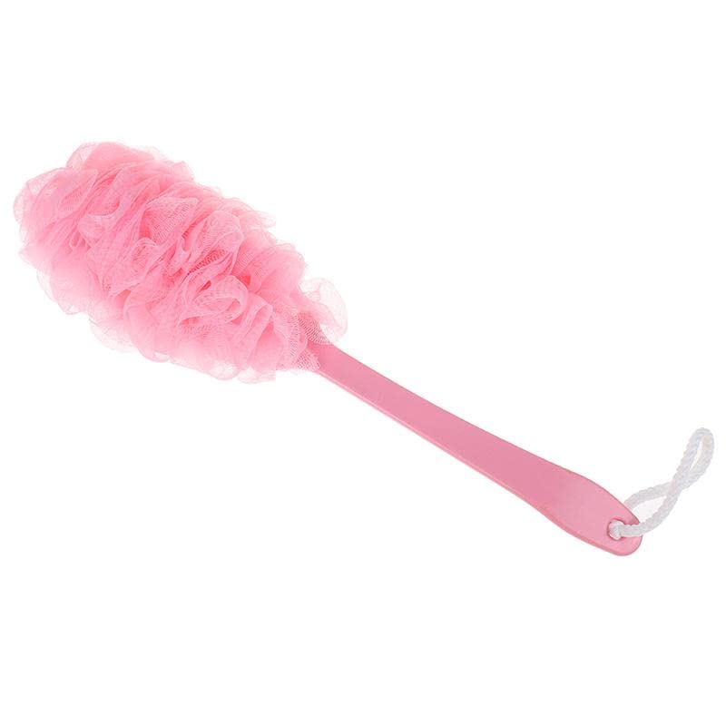 Style Homez AMAZER, Super Soft Shower Sponge Loofah Back Body Scrubber with Long 44cm Handle Pink Color, Bath Essentials by Style Homez - Image 5