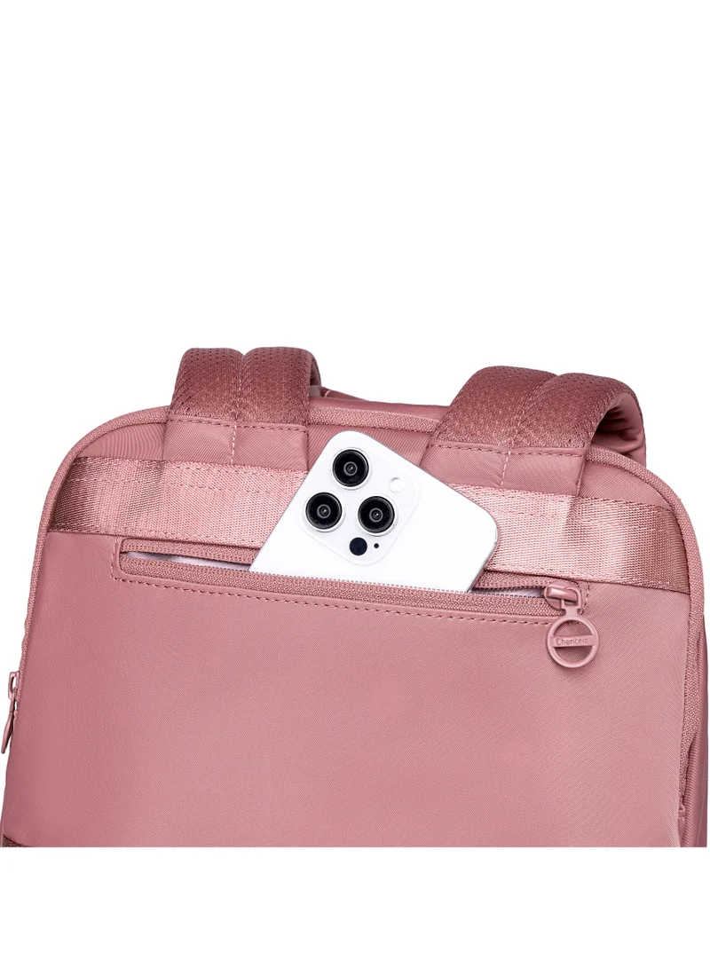 Chantria  Premium Nylon Laptop Daypack for Women Water Resistant Durable Multifunctional Anti-Theft Backpack for Casual/Office/School/College, CB00778-Nostalgia Rose for Women | Best Price UAE