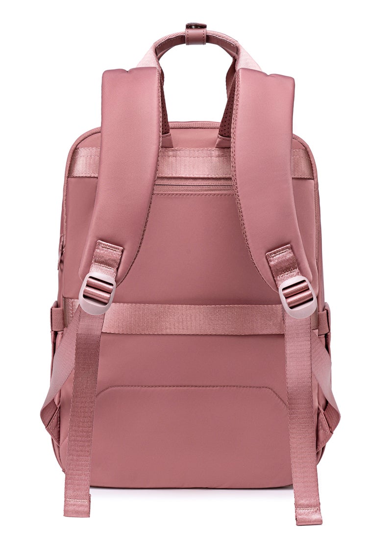 Chantria Premium Nylon Laptop Daypack for Women Water Resistant Durable Multifunctional Anti-Theft Backpack for Casual/Office/School/College, CB00778-Nostalgia Rose - Image 5