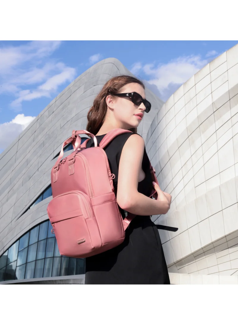 Chantria  Premium Nylon Laptop Daypack for Women Water Resistant Durable Multifunctional Anti-Theft Backpack for Casual/Office/School/College, CB00778-Nostalgia Rose for Women | Best Price UAE