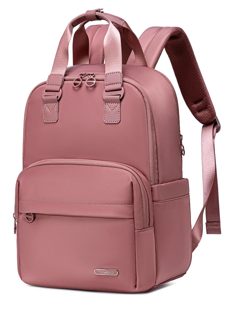 Premium Nylon Laptop Daypack for Women Water Resistant Durable Multifunctional Anti-Theft Backpack for Casual/Office/School/College, CB00778-Nostalgia Rose