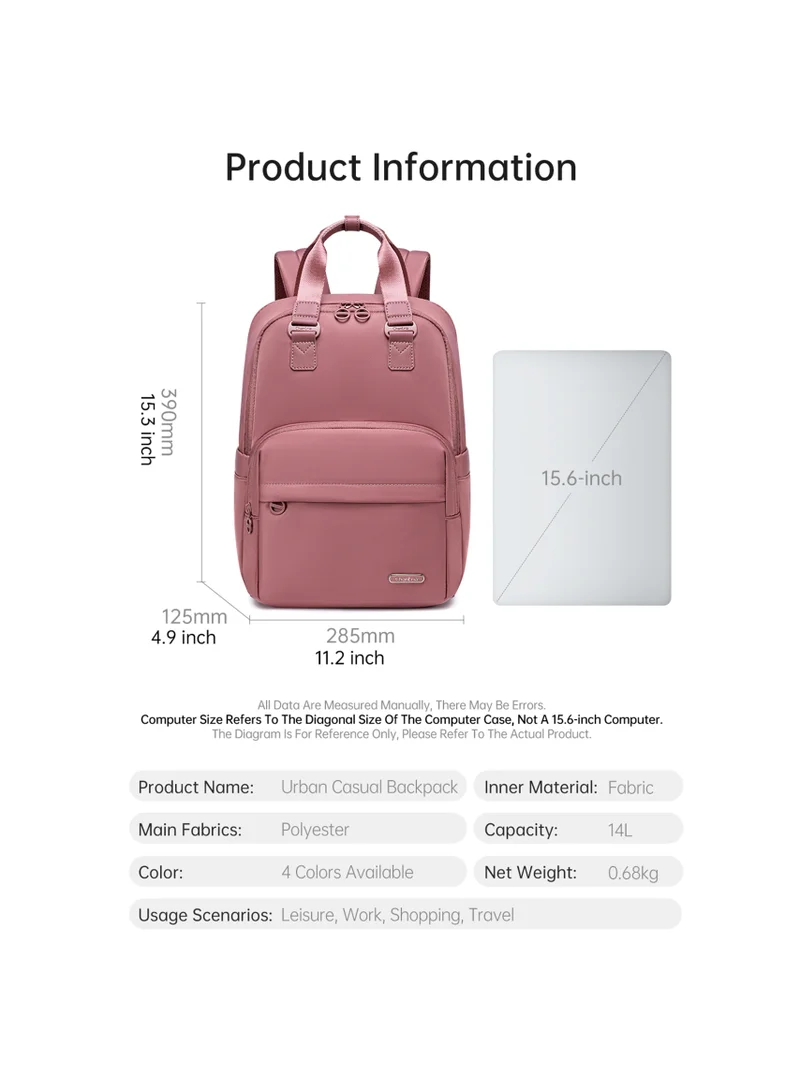 Chantria  Premium Nylon Laptop Daypack for Women Water Resistant Durable Multifunctional Anti-Theft Backpack for Casual/Office/School/College, CB00778-Nostalgia Rose for Women | Best Price UAE