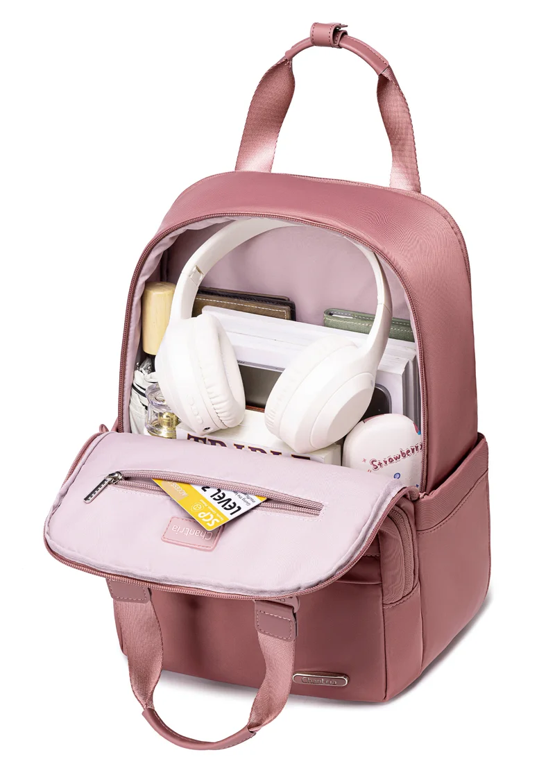Chantria  Premium Nylon Laptop Daypack for Women Water Resistant Durable Multifunctional Anti-Theft Backpack for Casual/Office/School/College, CB00778-Nostalgia Rose for Women | Best Price UAE