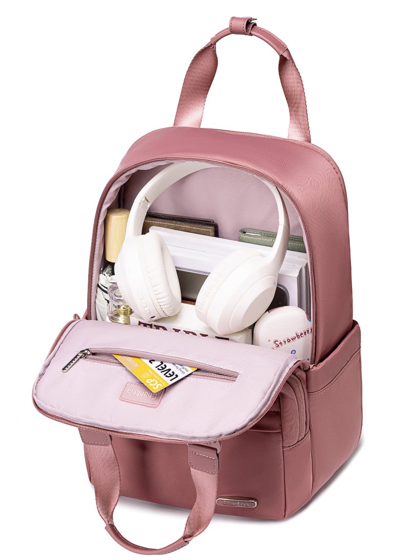 Chantria Premium Nylon Laptop Daypack for Women Water Resistant Durable Multifunctional Anti-Theft Backpack for Casual/Office/School/College, CB00778-Nostalgia Rose - Image 3