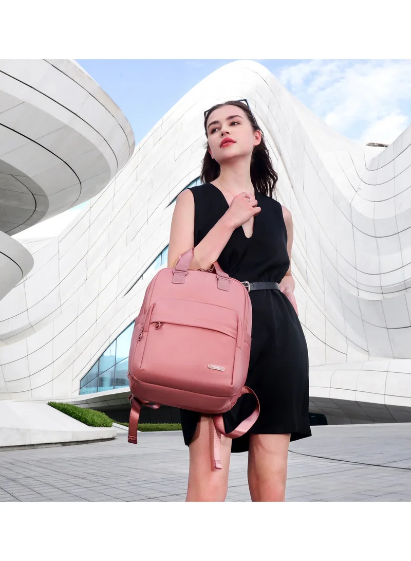 Chantria Premium Nylon Laptop Daypack for Women Water Resistant Durable Multifunctional Anti-Theft Backpack for Casual/Office/School/College, CB00778, Nostalgia Rose
