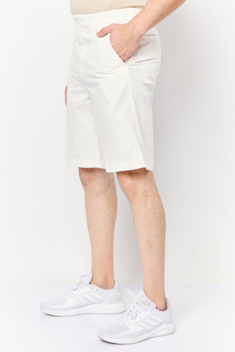 DOCKERS Men Solid Chino Shorts, Off White  - Image 3