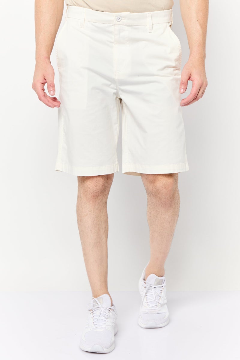 DOCKERS Men Solid Chino Shorts, Off White  - Image 1