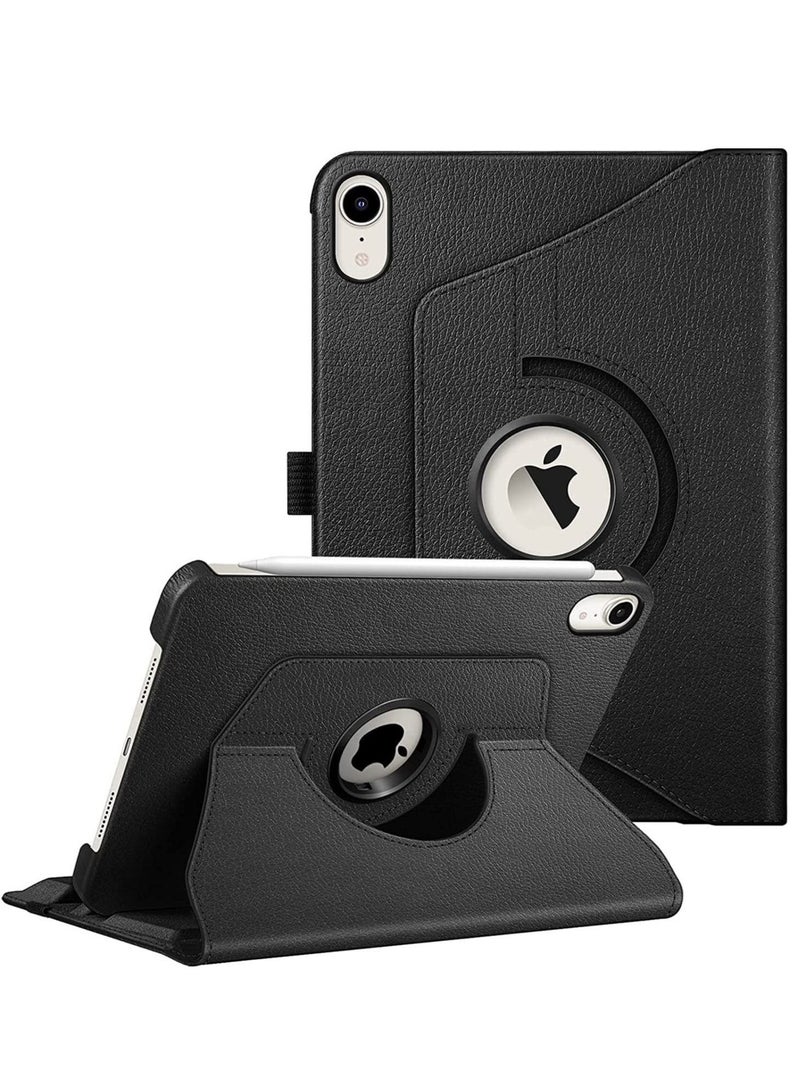 ELTRAZONE Rotating Case for iPad Mini 6 (6th Generation 8.3 Inch) - 360 Degree Swiveling Stand Protective Back Cover, Auto Wake/Sleep Feature for iPad Mini 6 2021 Model (Black) - Image 1