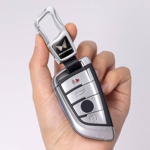 Greenworld Premium Scratch-Proof Keychain/Keyring with Car Brand Name Logo | Durable Metal Keyring for Cars & Bikes with 2 Color Strap (MAHI_N_D_R_a) - Image 3