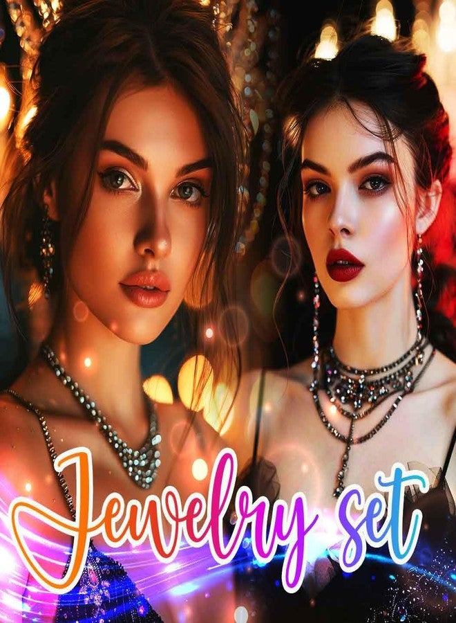 يونيكرا طقم مجوهرات زفاف مرصع بأحجار الراين من يونيكرا، طقم فضي مكون من عقد وأقراط وسوار، طقم مجوهرات رسمي لحفلات التخرج للنساء والعرائس (أسود) - Image 4