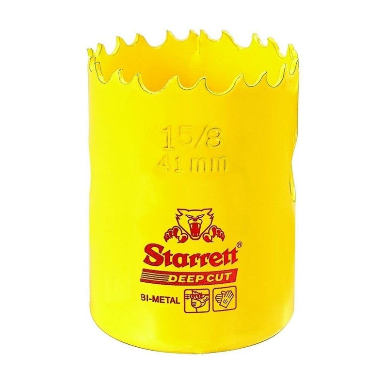 Starrett Starrett BiMetal Deep Cut Hole Saw with Abrasion Resistant HSS Teeth  Ideal for Cutting Metal Steel and Wood  158 41mm Diameter 2 Depth  DCH0158G  - Image 1