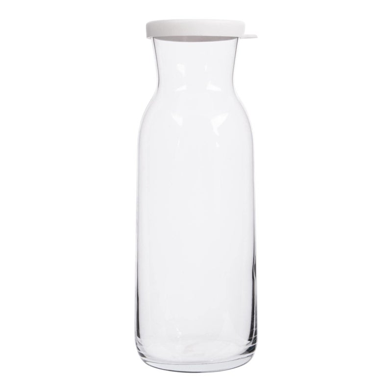 LAV 1x White Lid 12L Fonte Glass Carafe  Water Wine Juice Fridge Storage Pitcher Jug Set  Bedside Laundry Dispenser Bottle Jar