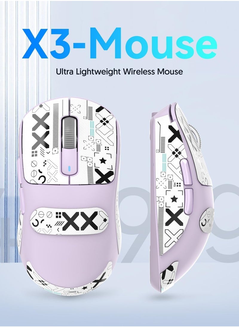 Attack Shark - X3 Lightweight Wireless Gaming Mouse with Tri-Mode 2.4G/USB-C Wired/Bluetooth,Up to 26K DPI, PAW3395 Optical Sensor,5 programmable Buttons for PC/Laptop/Win/Mac - Image 1