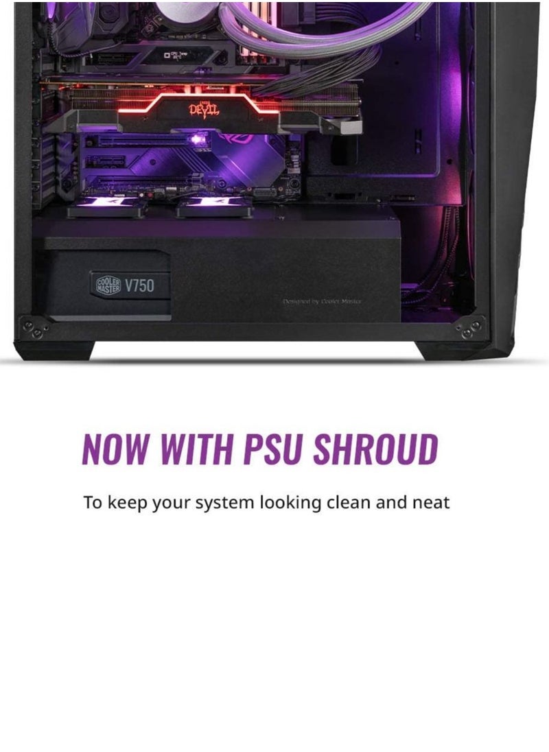 COOLER MASTER - Master MasterBox K501L ARGB Mid Tower ATX Gaming Case with Pre-Installed Two ARGB Fans, PSU Shroud and Tempered Glass Side Panel - Image 1
