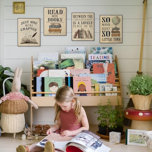 PLKMN Classroom Decor, Reading Corner Decor for Classroom, Book Club Decorations Library Posters 8x10, Vintage Book Wall Art for Dorm Reading Nook High School, Set of 4 Unframed - Image 5