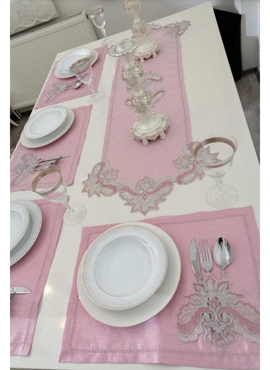 Lady Rio Presentation Set for 8 Persons with Placemat, Runner and Suppli. French Lace Presentation Set  - Image 1