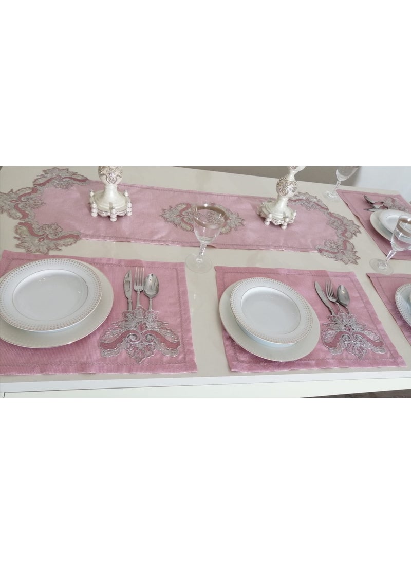 Lady Rio Presentation Set for 8 Persons with Placemat, Runner and Suppli. French Lace Presentation Set  - Image 2