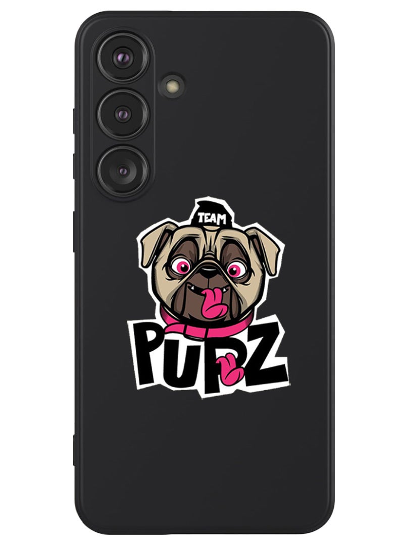 Theodor Protective Slim Fit Case Liquid Silicone Cover with Full Body Protection Anti-Scratch Shockproof Case For Samsung Galaxy S24 (Black) - pupz - Image 1