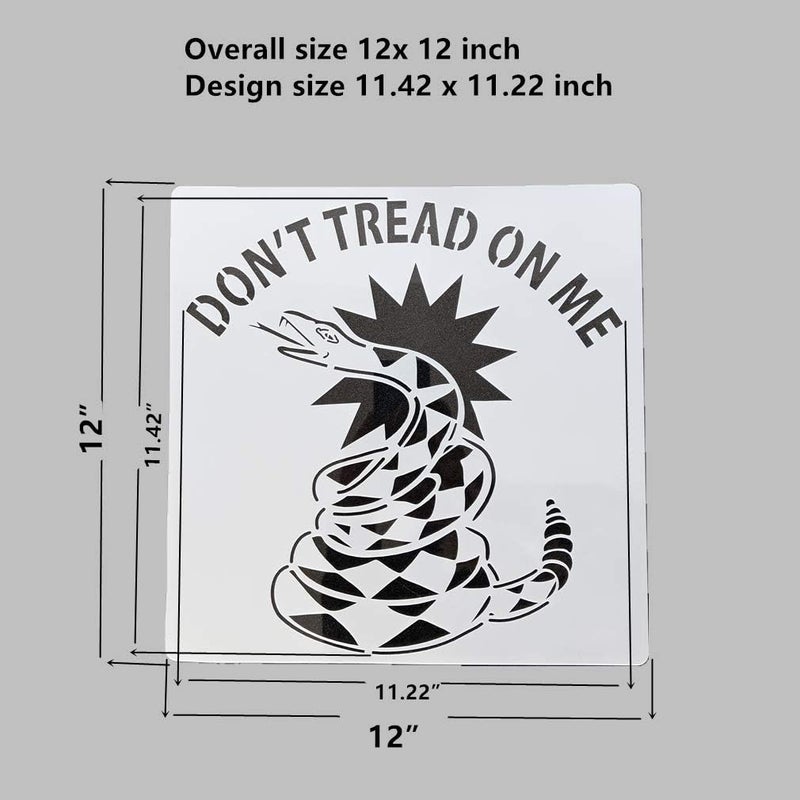 OBUY Large US Military Flag Stencil for Painting on Wood, Fabric, Walls, Airbrush + More | Reusable Mylar Template (US Military Logo) (Don't Tread On Me) - Image 2