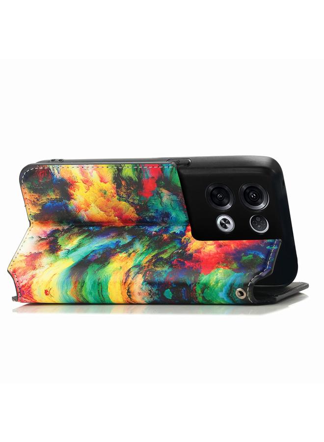 S-TOP Case For OPPO Reno8 Pro CaseNeo Colorful Magnetic Leather Phone Case - Image 3