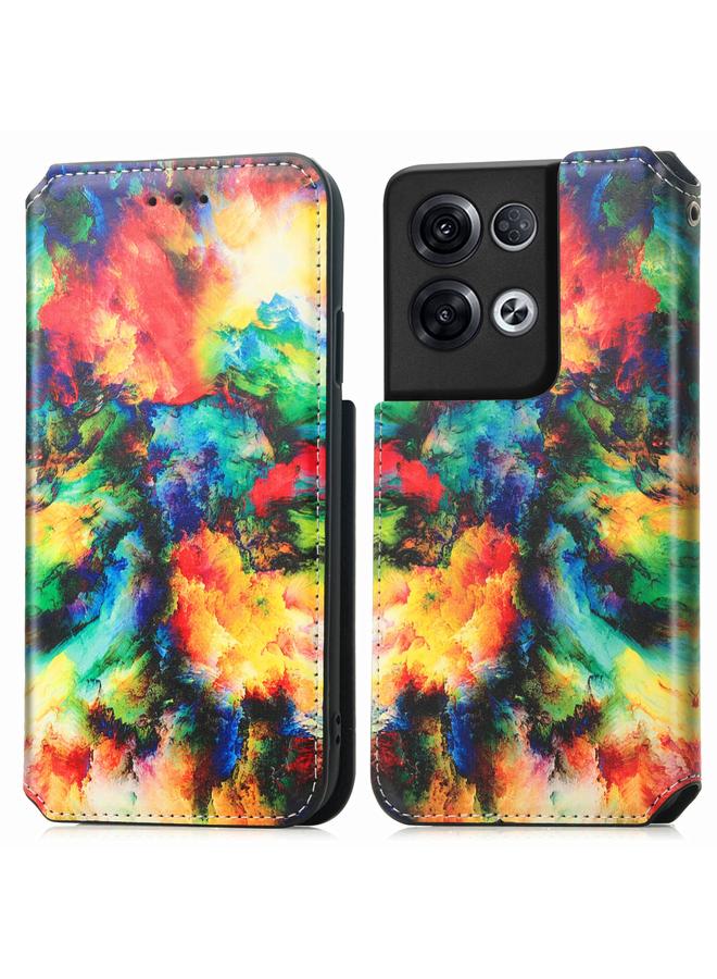 S-TOP Case For OPPO Reno8 Pro CaseNeo Colorful Magnetic Leather Phone Case - Image 2
