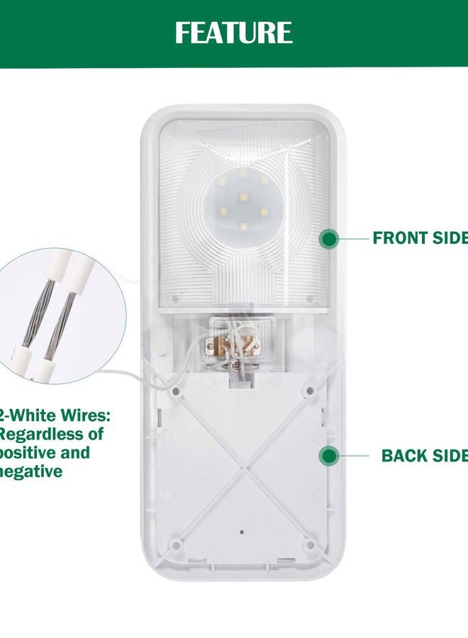 LENKRAD 5 Pack 12V Led RV Ceiling Double Dome Light Interior, 800 Lumens Camper Lights, RV Interior Lighting for Car/RV/Trailer/Boat, Natural White 4000-4500K, 48X2835SMD - Image 4