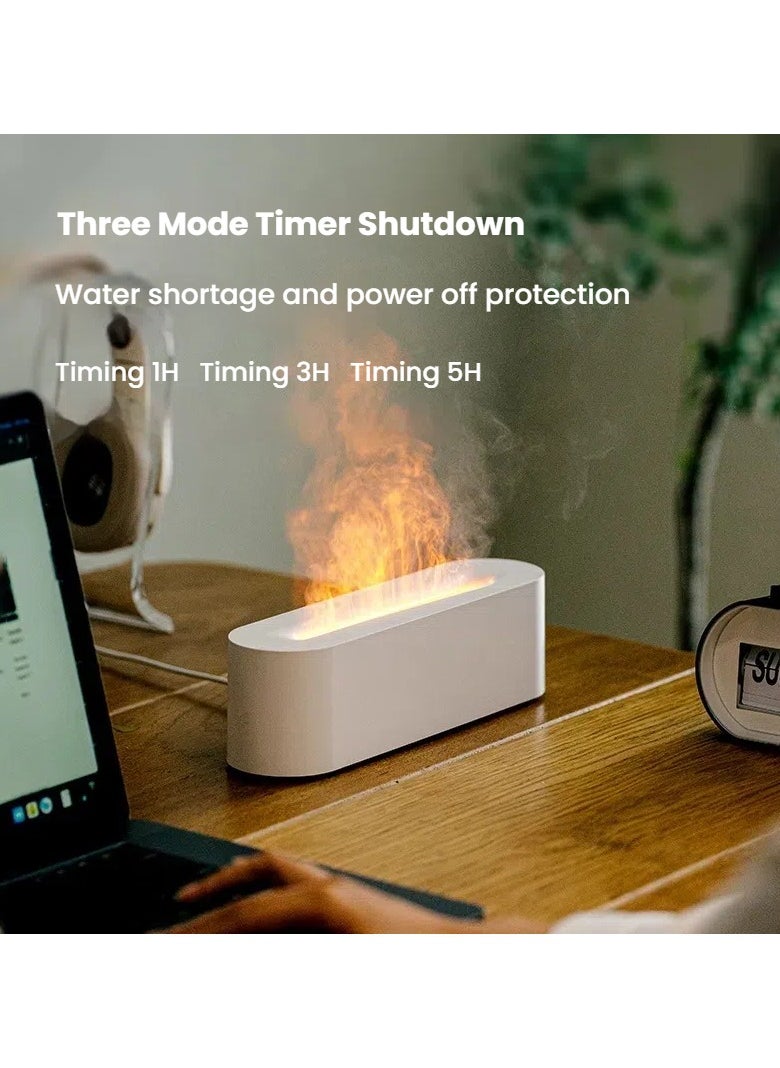 Generic - Multicolor Flame Oil Diffuser Humidifier - 7 LED Color Changing, 150ml Quiet Aromatherapy Diffuser with Timer, Waterless Auto-Off for Bedroom & Office - Image 1