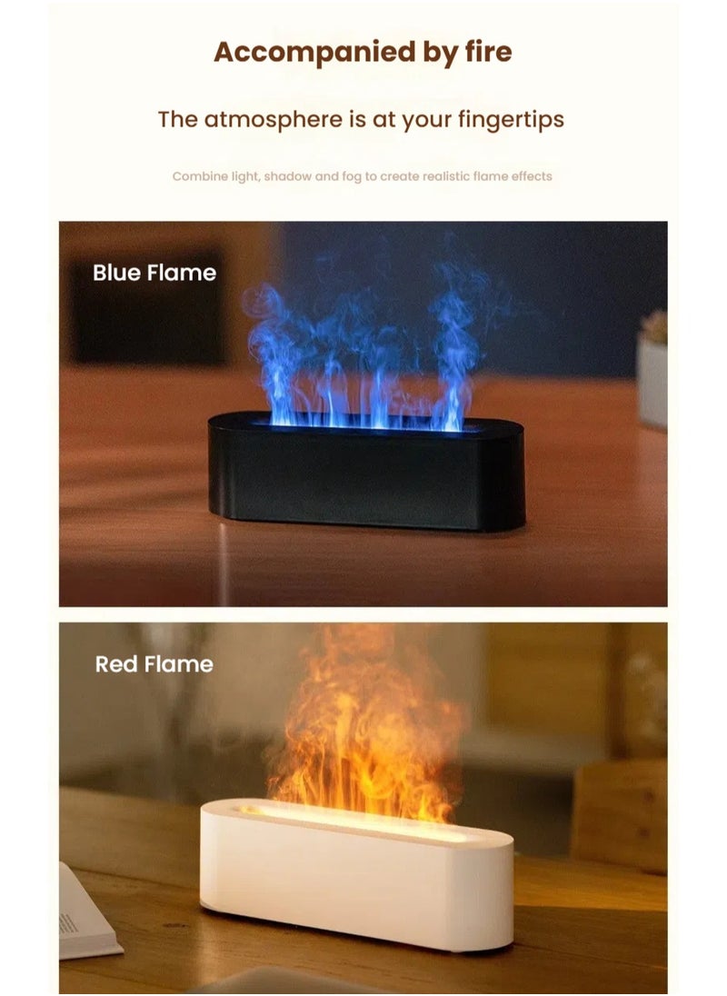 Generic - Multicolor Flame Oil Diffuser Humidifier - 7 LED Color Changing, 150ml Quiet Aromatherapy Diffuser with Timer, Waterless Auto-Off for Bedroom & Office - Image 1