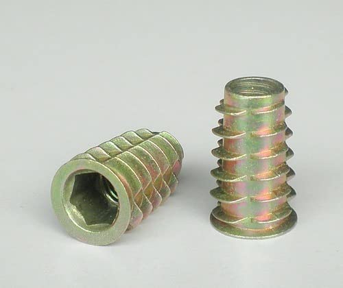 صمولة خشبية مدمجة M6 × 10 مم مطلية بالزنك مع رأس سداسي القيادة - عبوة من 10 قطع - Image 3