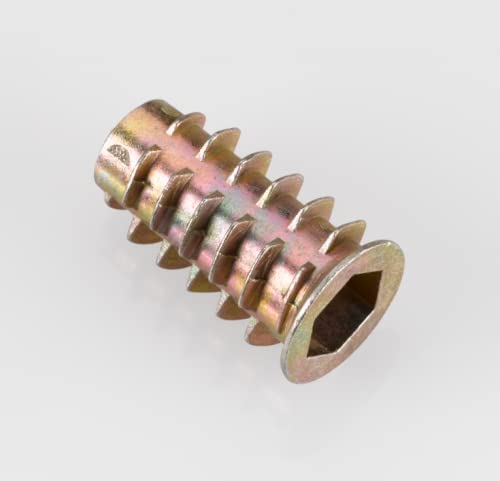 صمولة خشبية مدمجة M6 × 10 مم مطلية بالزنك مع رأس سداسي القيادة - عبوة من 10 قطع - Image 5