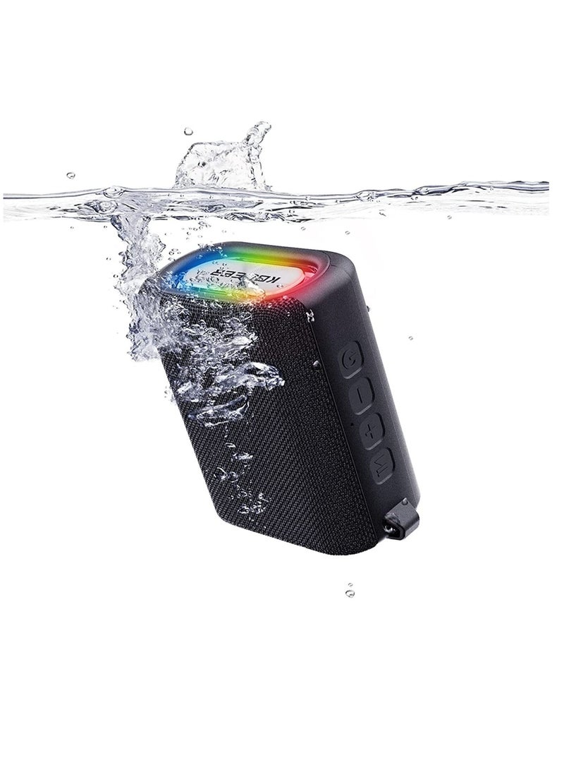 KOLEER Bluetooth Speaker Waterproof IPX7 with Lights, Portable Wireless Speakers with Bluetooth5.0, 10W Loud Stereo, Strong Bass, 30H Playtime, FM/AUX/Mic/TWS, for Home & Outdoor  - Image 3