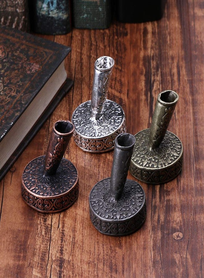 NIHUIFA Vintage Metal Round Feather Dip Pen Holder Insertion Pens Organizer For Home Bedroom Living Room Desktop Decoration Tool Calligraphy - Image 3