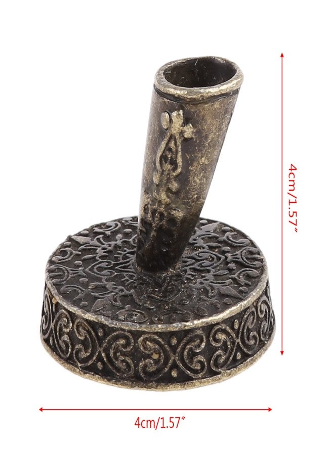 NIHUIFA Vintage Metal Round Feather Dip Pen Holder Insertion Pens Organizer For Home Bedroom Living Room Desktop Decoration Tool Calligraphy - Image 4