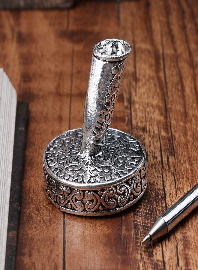 NIHUIFA Vintage Metal Round Feather Dip Pen Holder Insertion Pens Organizer For Home Bedroom Living Room Desktop Decoration Tool Calligraphy - Image 5