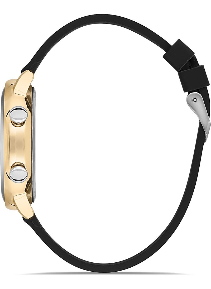 Aqua Di Polo 1987 Unisex Black Gold Silicone Wristwatch APWR032002  - Image 3
