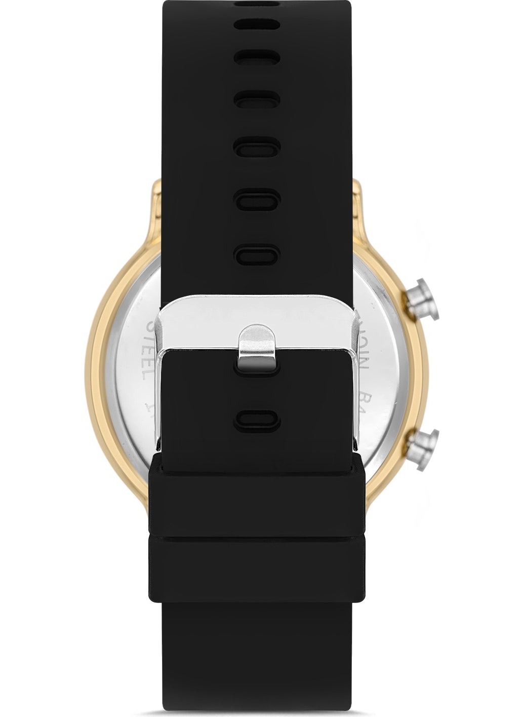 Aqua Di Polo 1987 Unisex Black Gold Silicone Wristwatch APWR032002  - Image 4