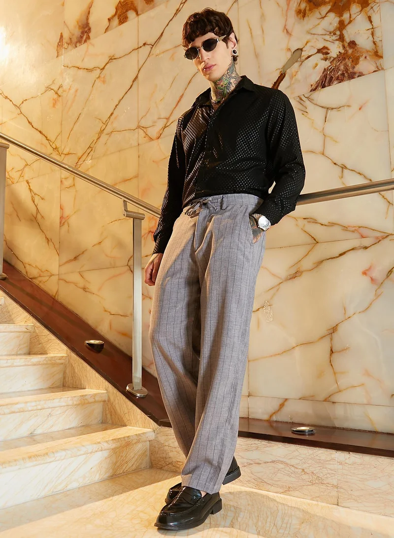 CAHOOT Grey Lightweight - Pinstriped Chino Trousers for Men | Best Price UAE