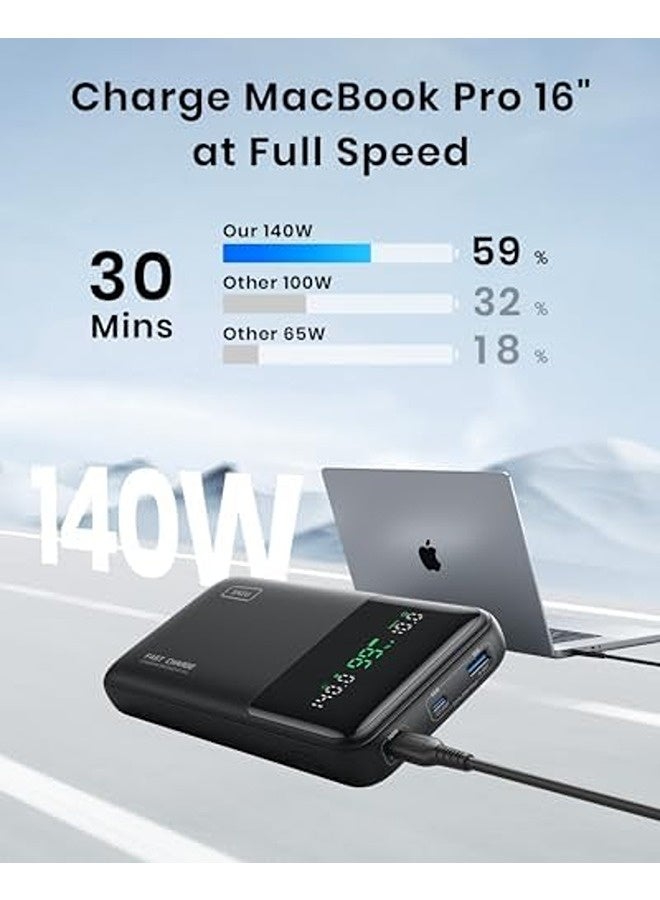INIU 27000mAh 140W Power Bank | USB-C In/Out, High-Capacity Laptop Charger with Smart Display - Image 2