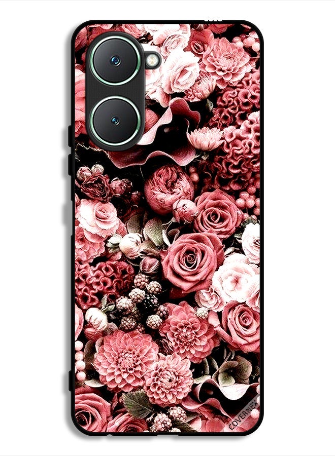Covernex Vivo Y18i 4G Protective Case Cover Peach Roses